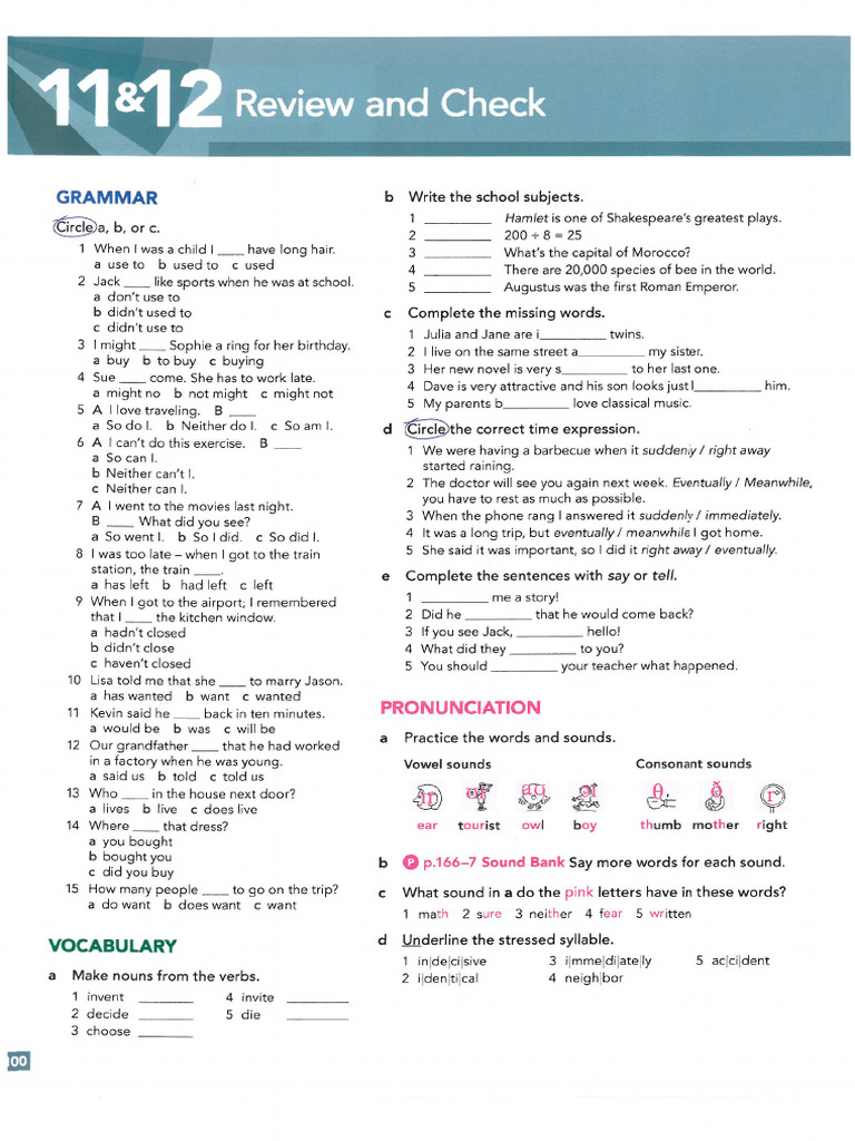 Review and Check 11+12 | PDF