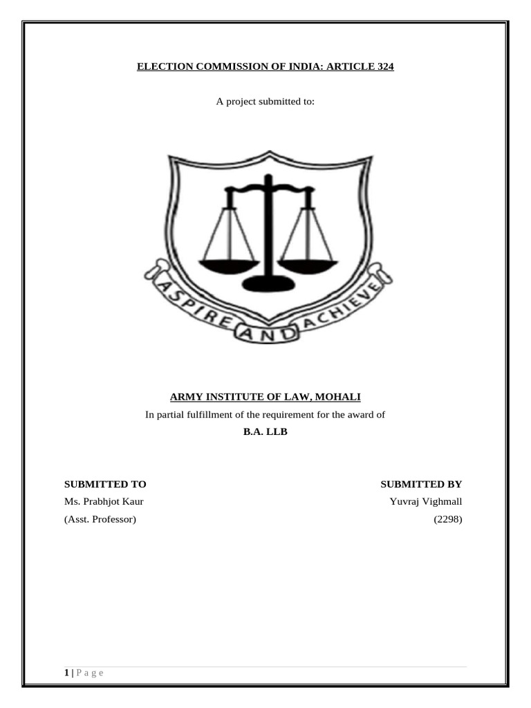 ECI: Article 324 and Proposed Amendments | PDF | Elections | Accountability
