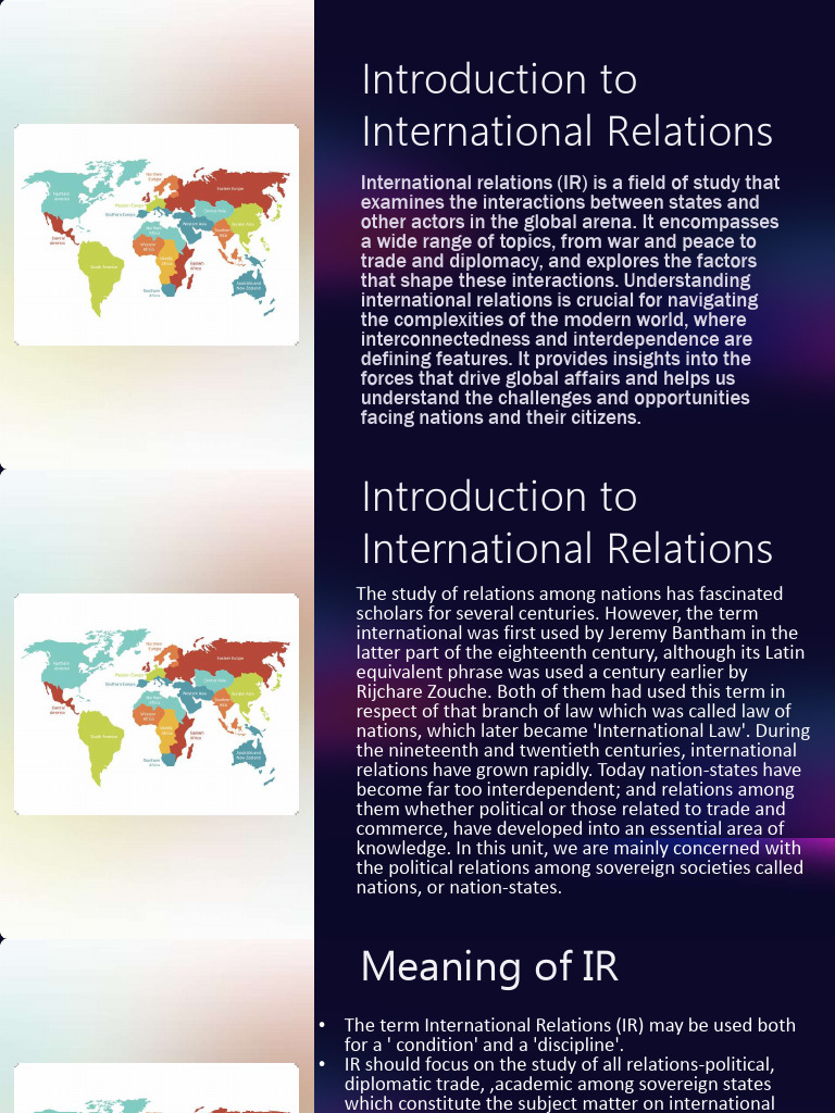 Introduction To International Relations | PDF