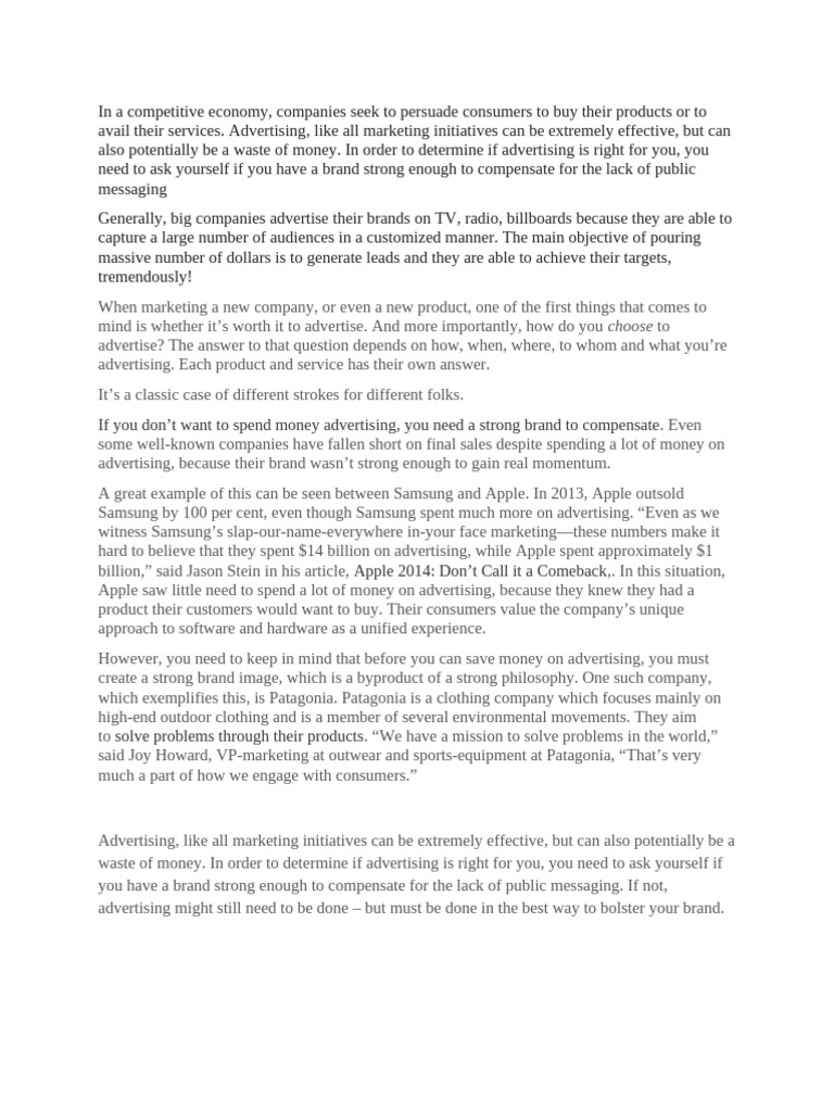 Advertising | PDF