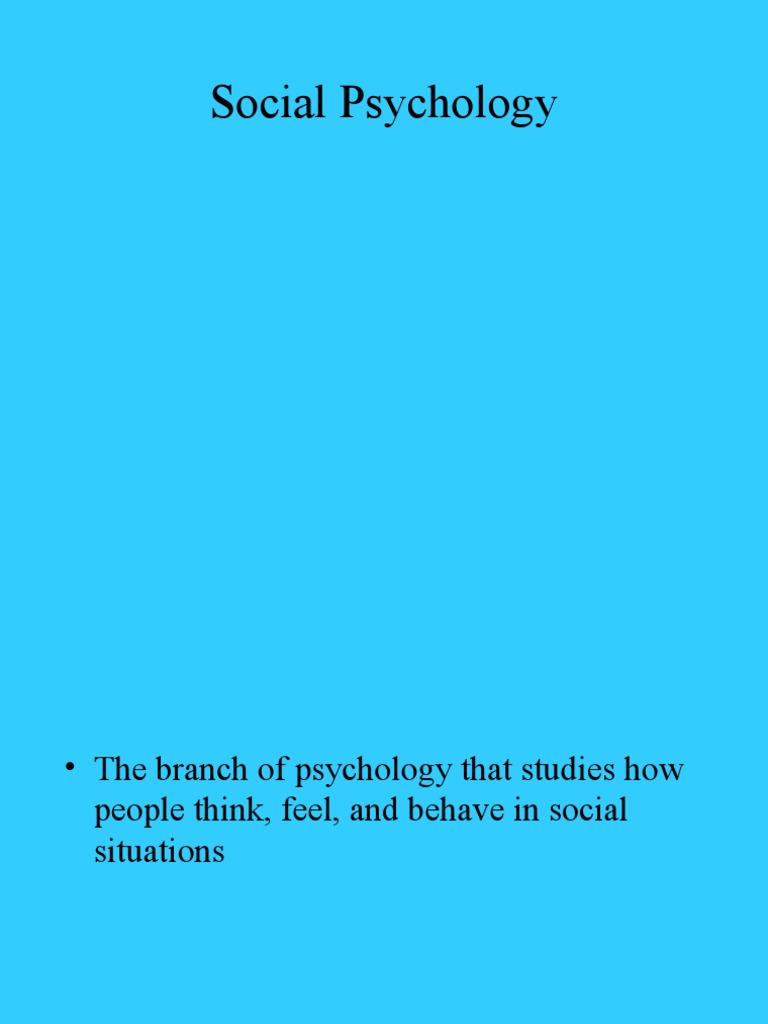Key Concepts in Social Psychology | PDF | Social Psychology | Bias