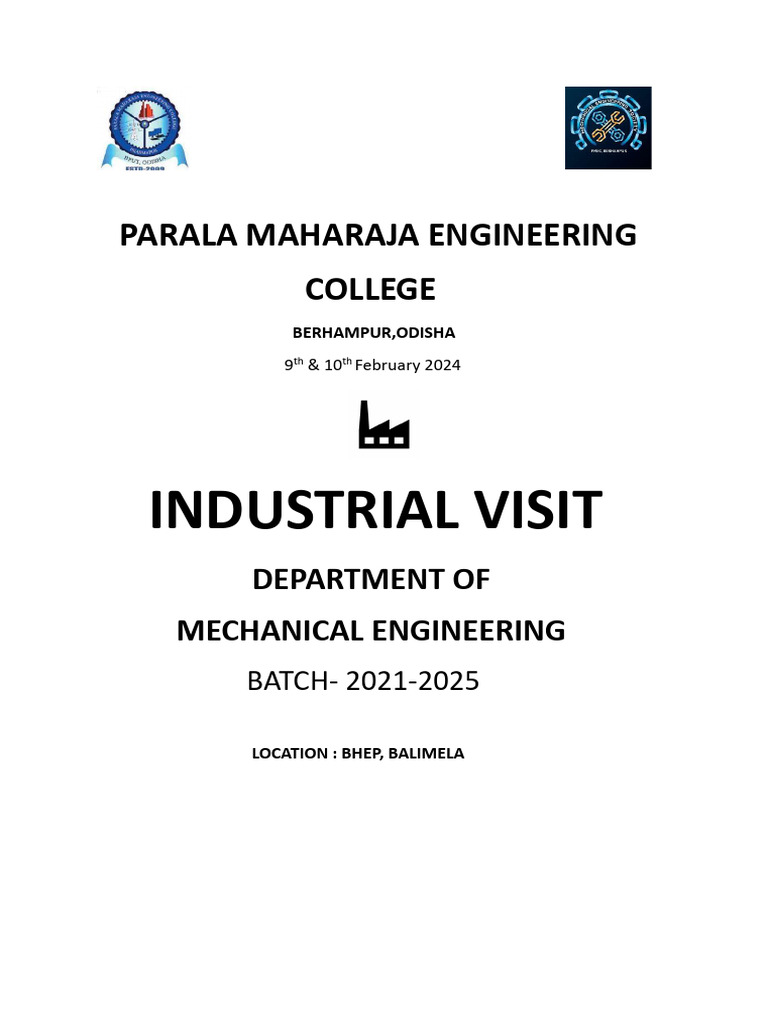 Industrial Visit: Parala Maharaja Engineering College | PDF