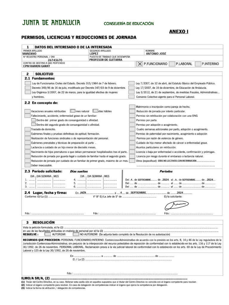 Anexo I - Rellenable B | PDF