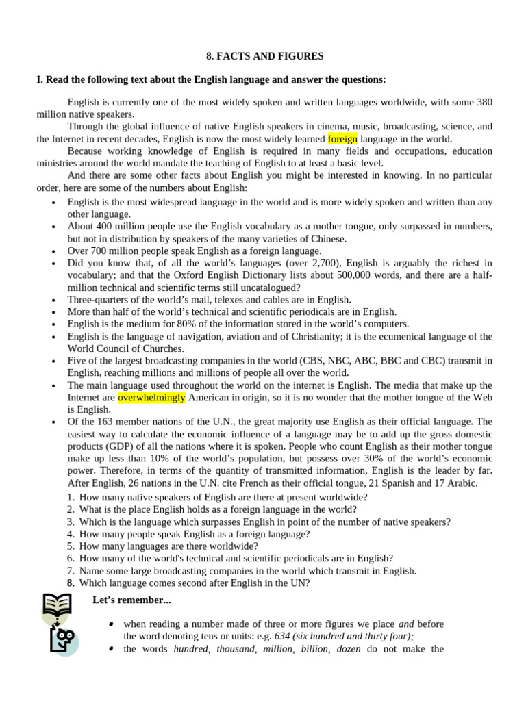 Facts and Figures | PDF