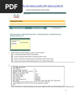 CCNA 3 Final Exam Updated 02may2009