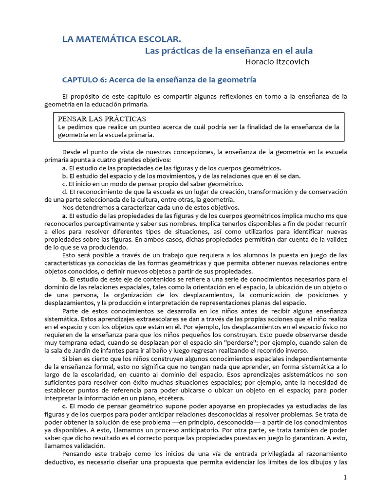 Enseñanza de Geometría en Primaria | PDF | Geometría | Enseñando