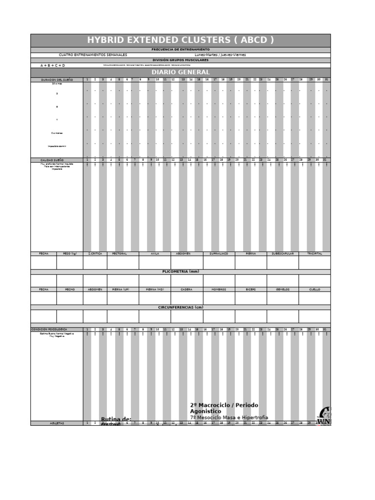 7 Mesociclo - Hybrid Extended Clusters (ABCD) | PDF