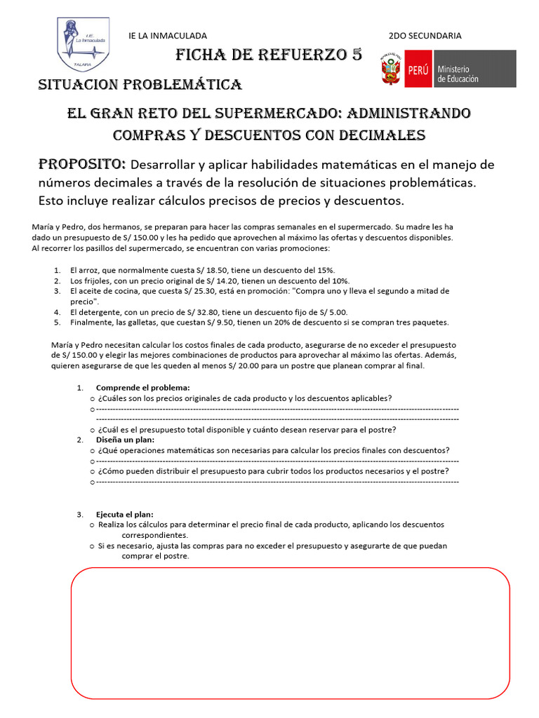 Ficha de Refuerzo 5 | PDF
