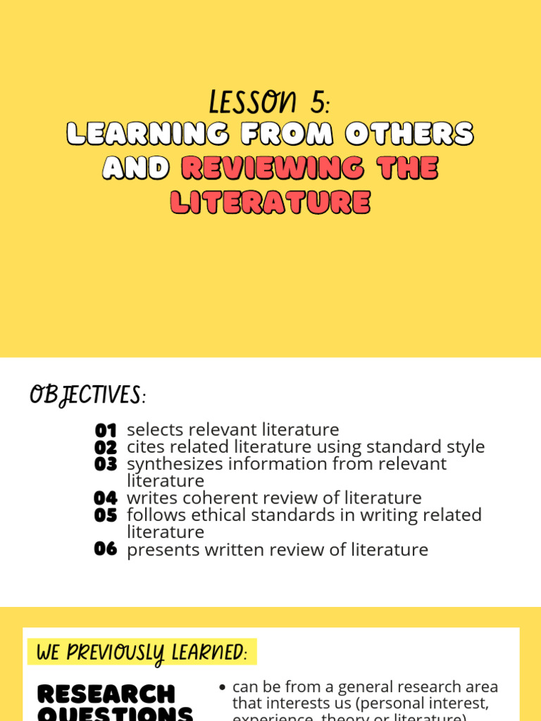 Literature Review Best Practices Guide | PDF | Qualitative Research ...