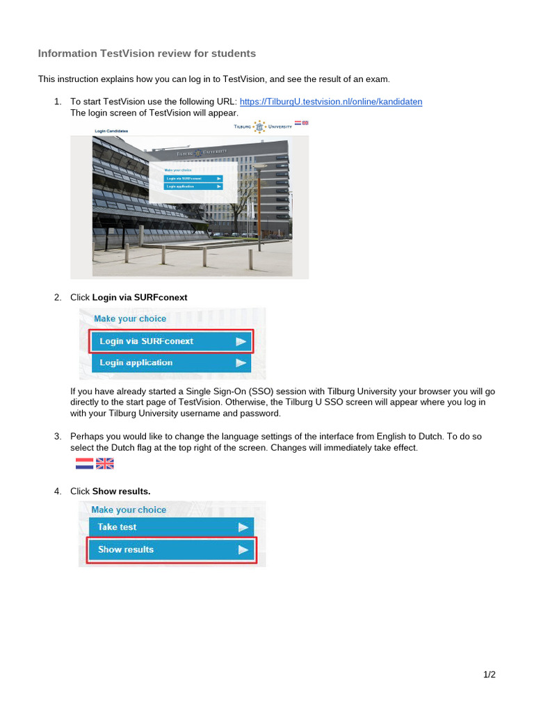 TestVision - Review For Students | PDF