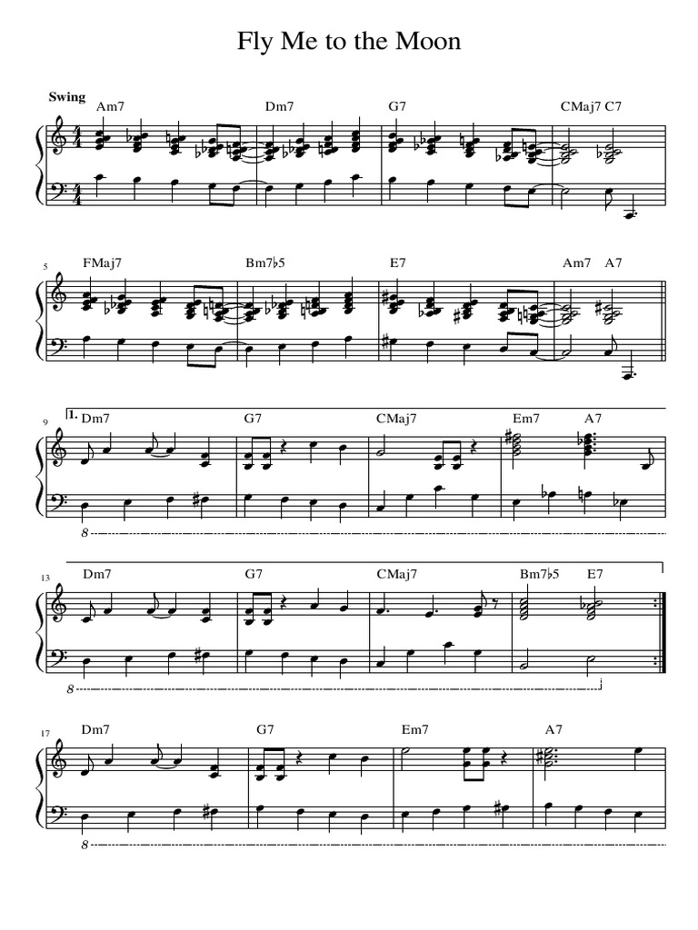 Fly Me To The Moon (Jazz Piano) | PDF