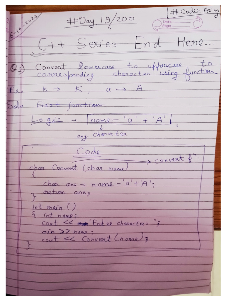 Top 5 HARD Questions C++ Series End Day 19 | PDF