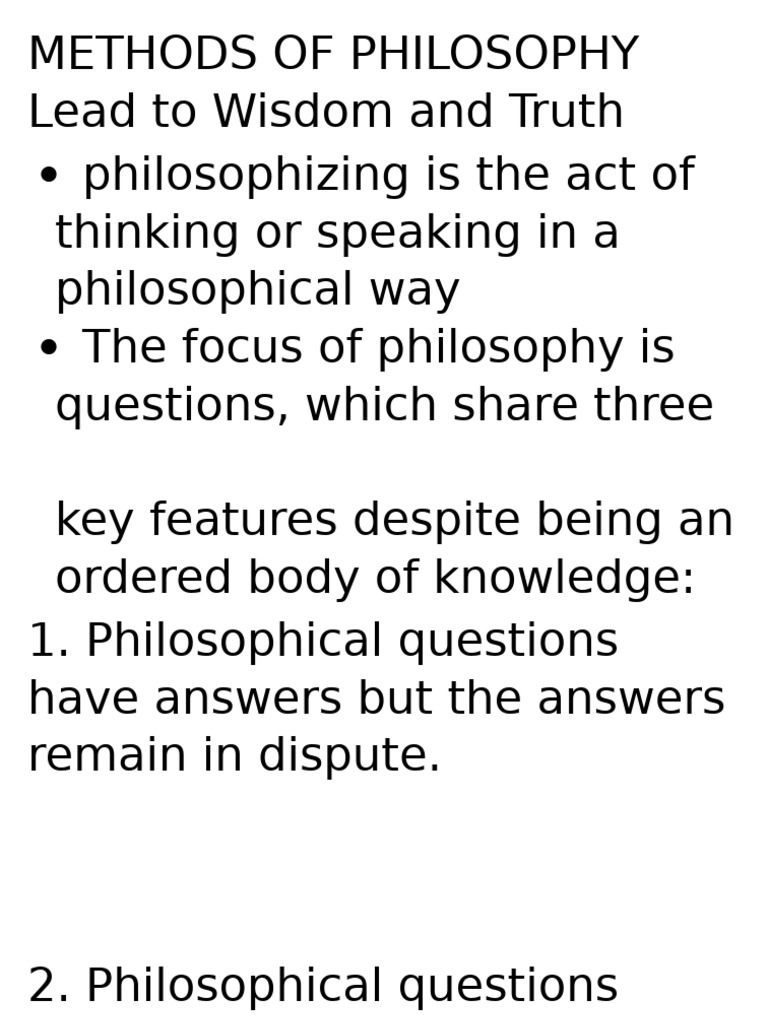 Methods of Philosophizing Explained | PDF | Reason | Phenomenology ...