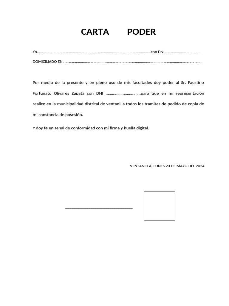 Carta Poder | PDF