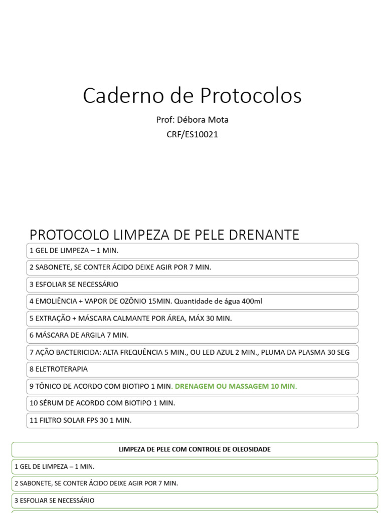 Caderno de Protocolos | PDF