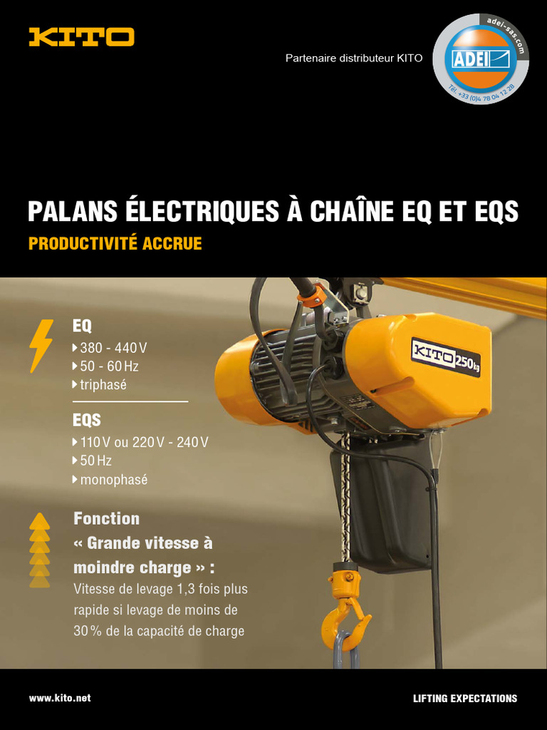 Bloc Chaîne KITO CX010L Neuf - Fabriqué Au Japon, Levage