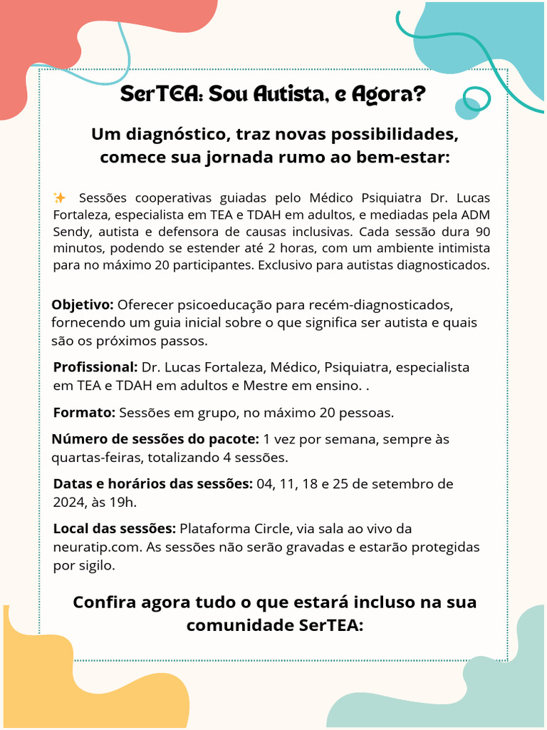 SerTEA Sou Autista, e Agora | PDF