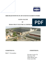 Bhel Ratio Analysis