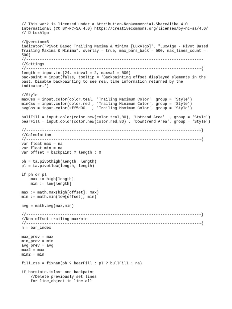 LuxAlgo Pivot Trailing Indicator | PDF | Calculus | Teaching Methods ...
