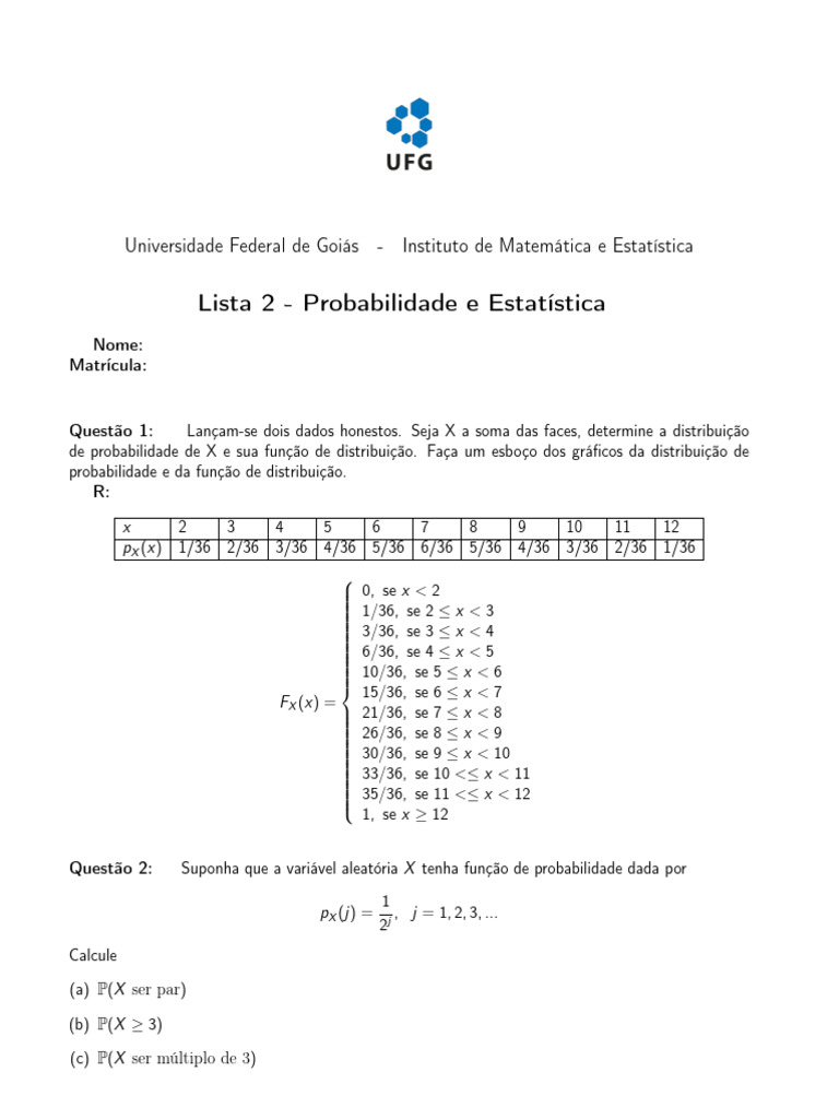 Lista 2 | PDF