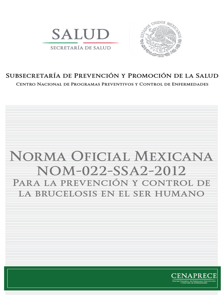 PROY_NOM_022_SSA2_2010 | PDF