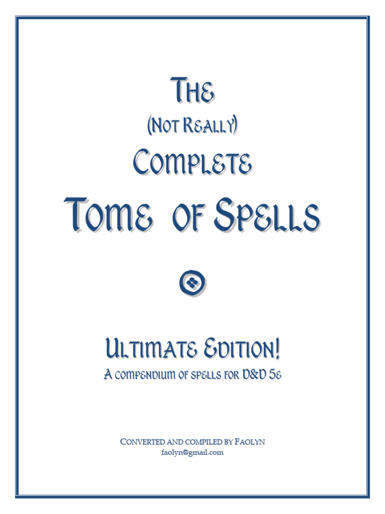 Tome of Spells (Complete) | PDF