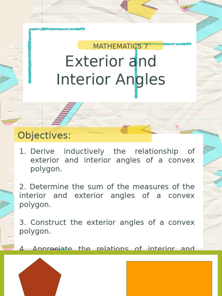 Exterior and Interior Angles | PDF