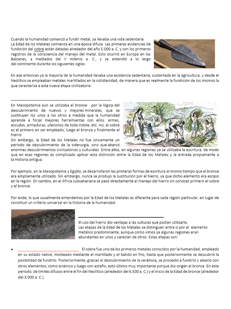 Cómo Inicia La Edad de Los Metales | PDF