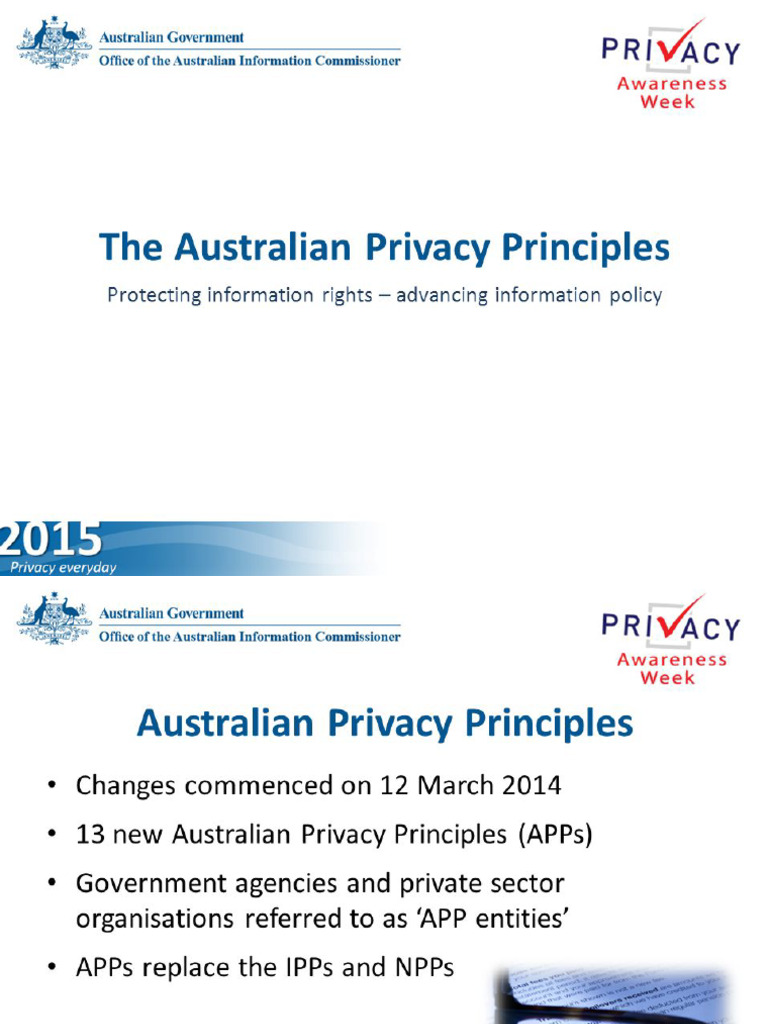 The Australian Privacy Principles Protecting Information Rights ...