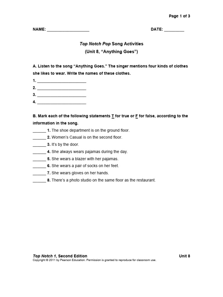 UNIT 08 Anything Goes | PDF