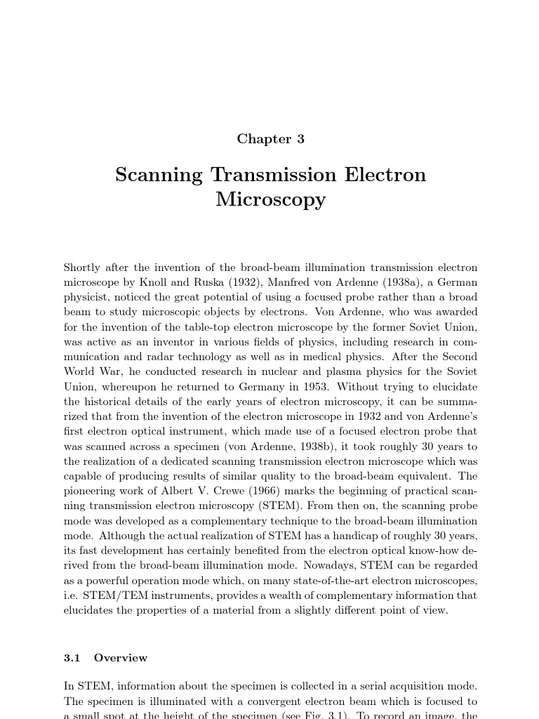 Scanning Transmission Electron Micros | PDF | Transmission Electron ...
