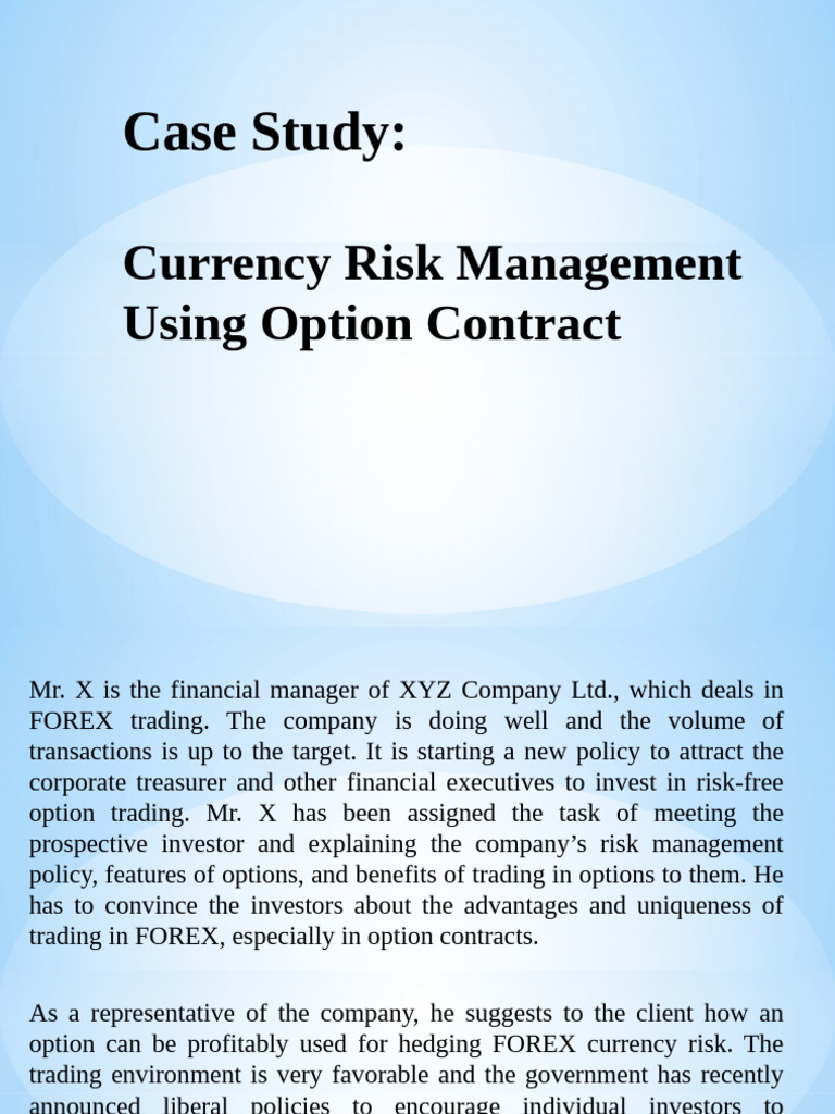 Case Currency Risk Management Using Option Contract | PDF