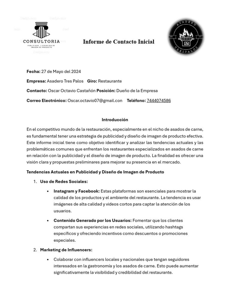 Contacto Inicial | PDF