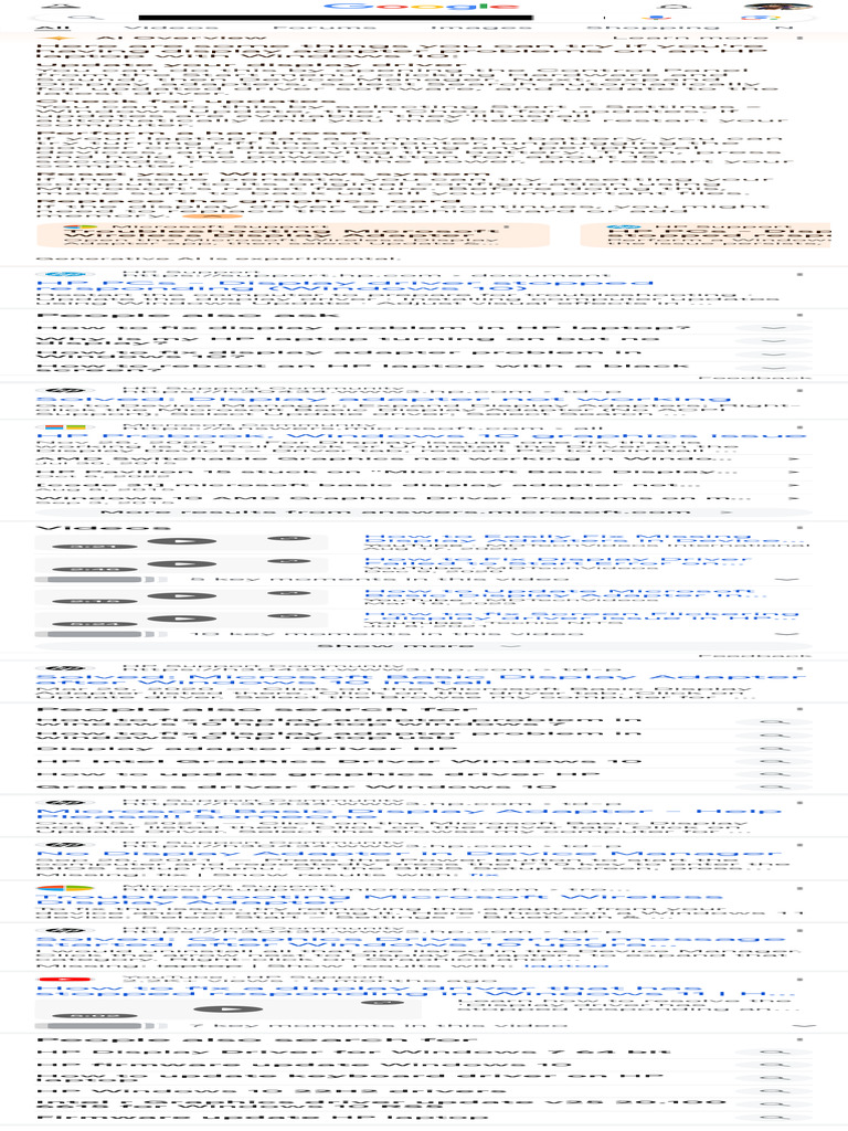How to Fix Display Adapter Problem in Windows 10 Hp Laptop Google