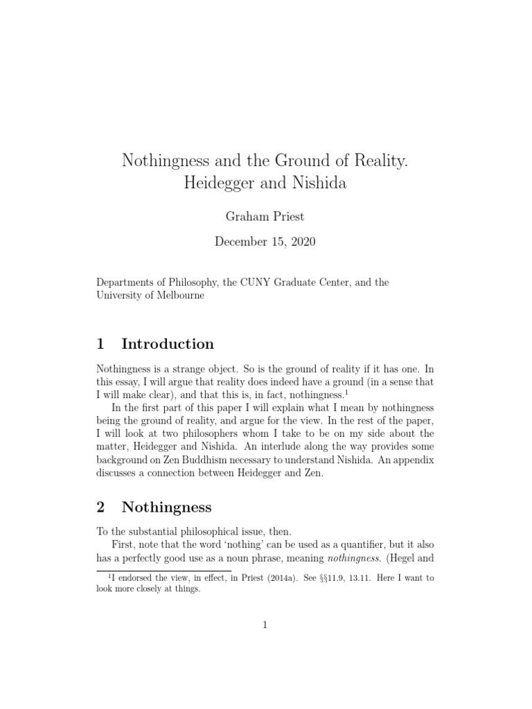 Nothingness | PDF