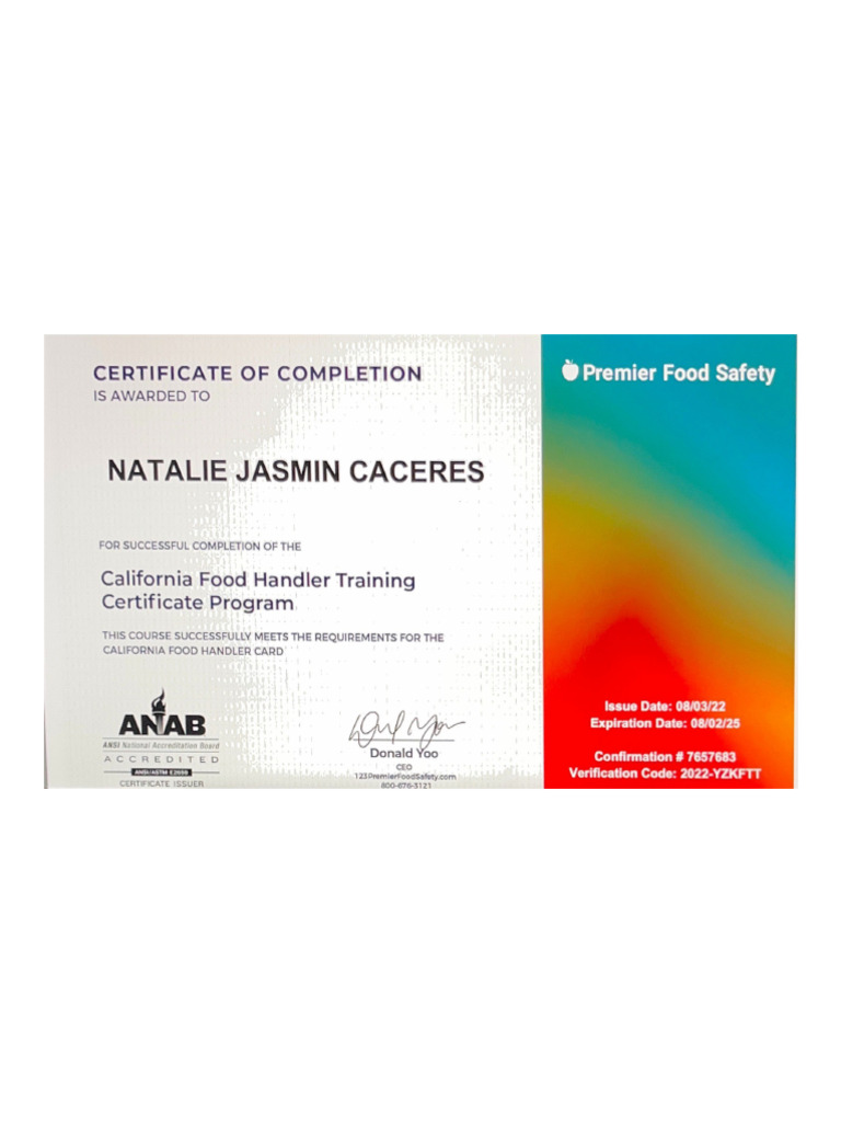 Premier Food Safety Pdf