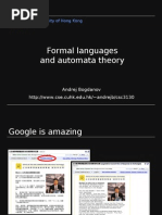 Formal Languages and Automata Theory: The Chinese University of Hong Kong Fall 2011