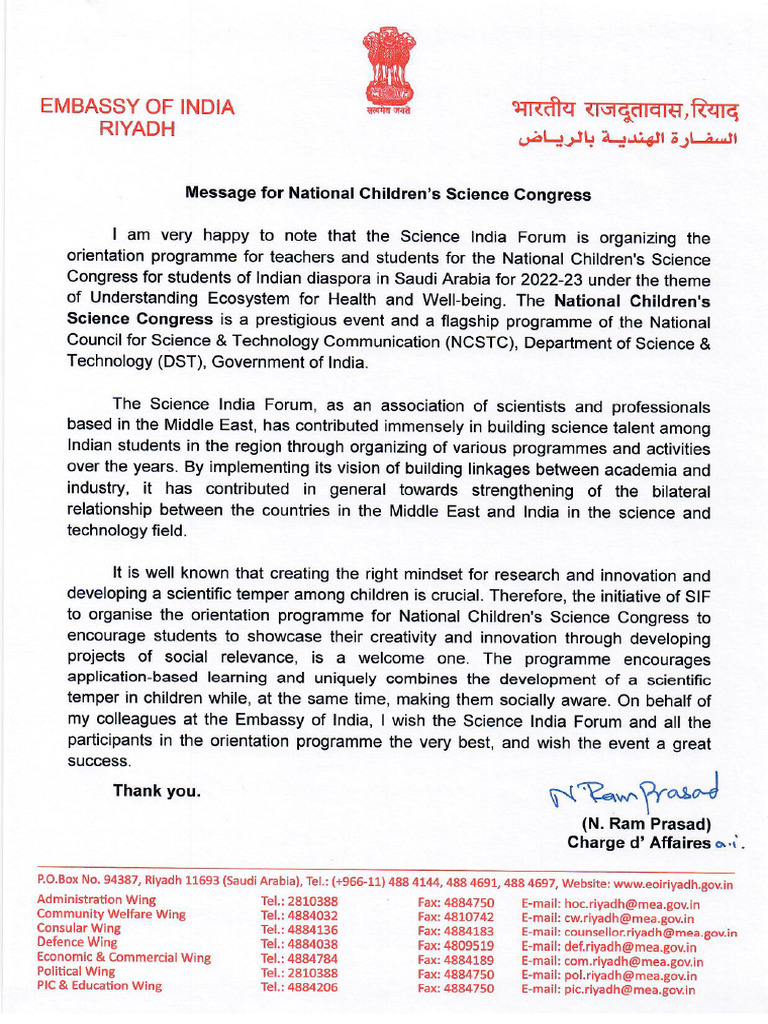 Embassy of India, Riyadh | PDF