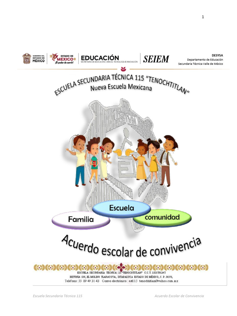 Acuerdo Escolar de Convivencia 2025 | PDF | Escuelas | Salud y bienestar