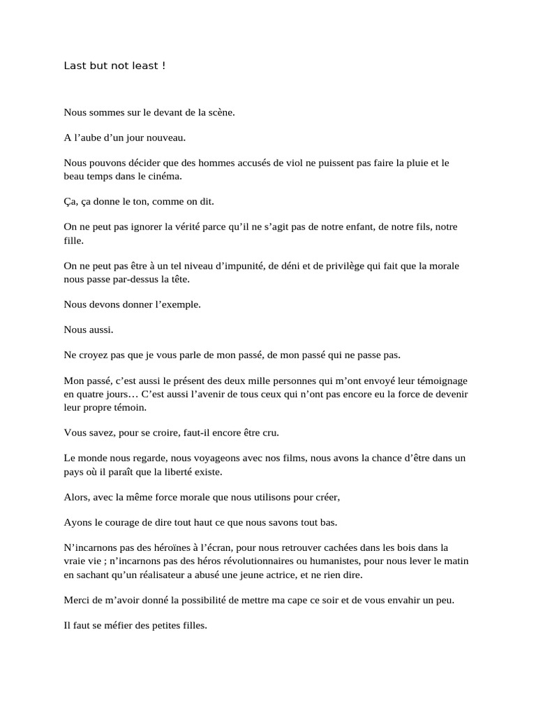 Last But Not Least | PDF