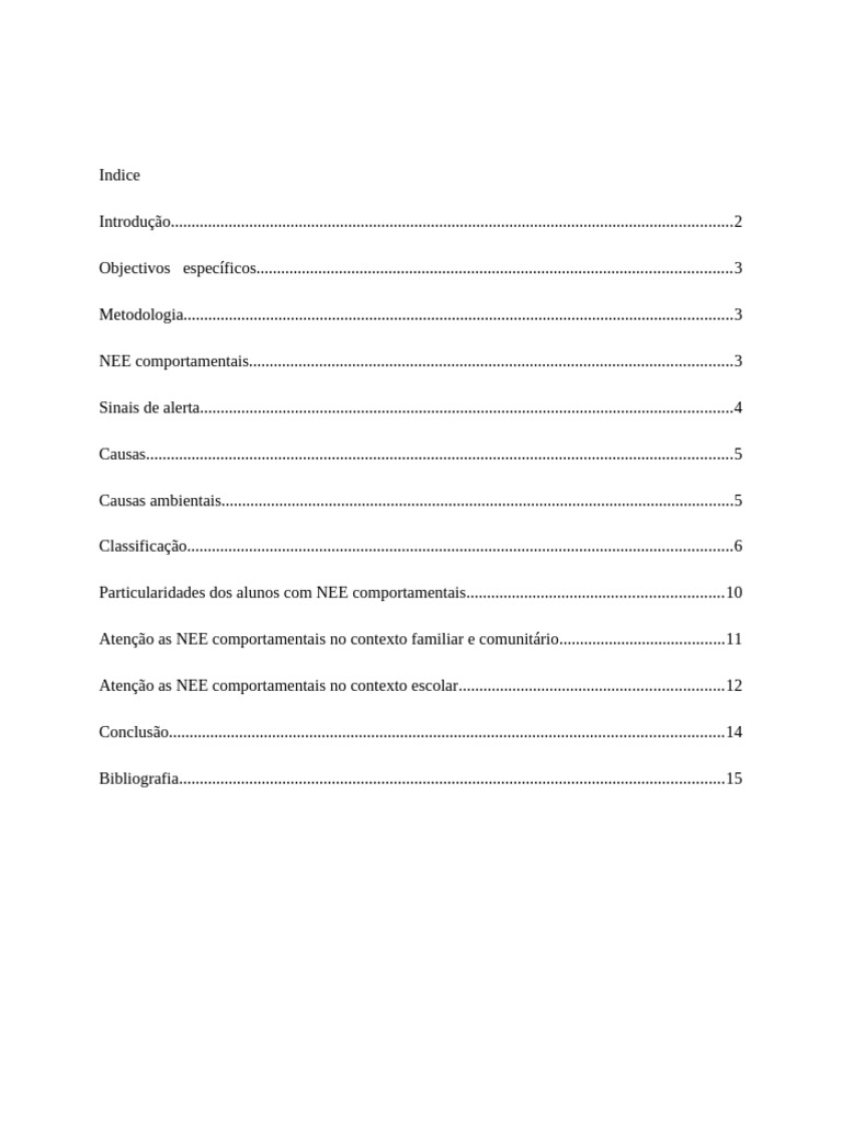 Nee Comportamental | PDF