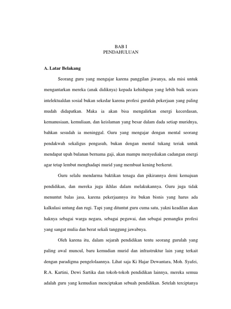 Contoh Makalah Bab 1