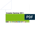 Investor Seminar 2011