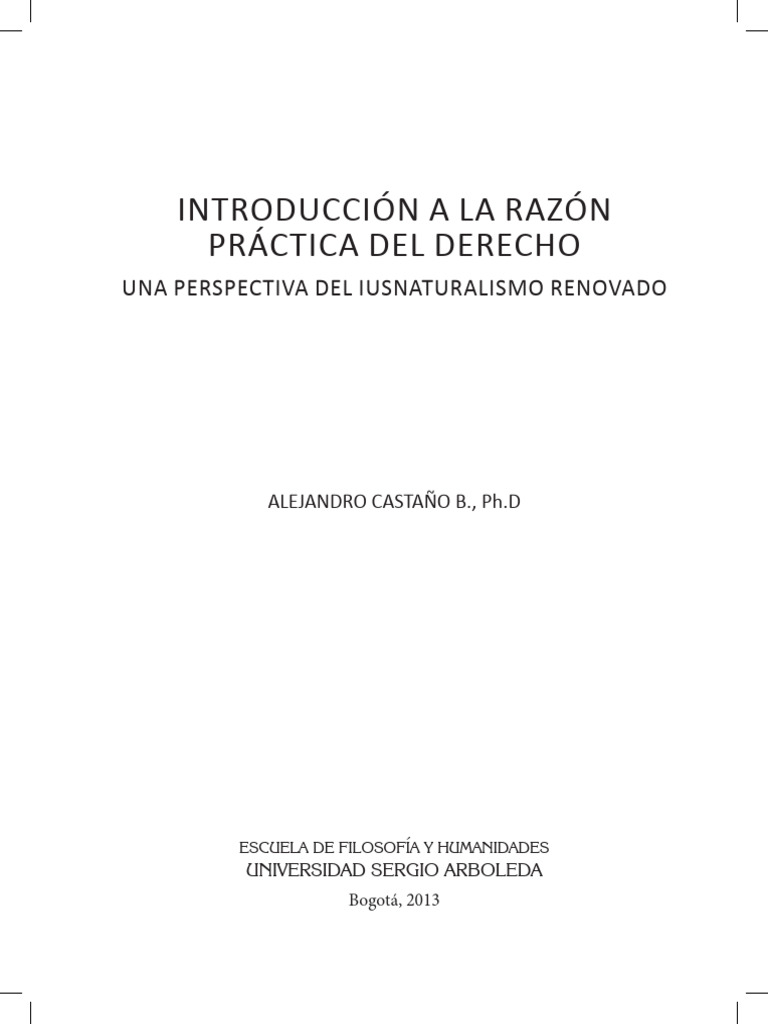 Introduccion A La Razon Practica Del Der | PDF