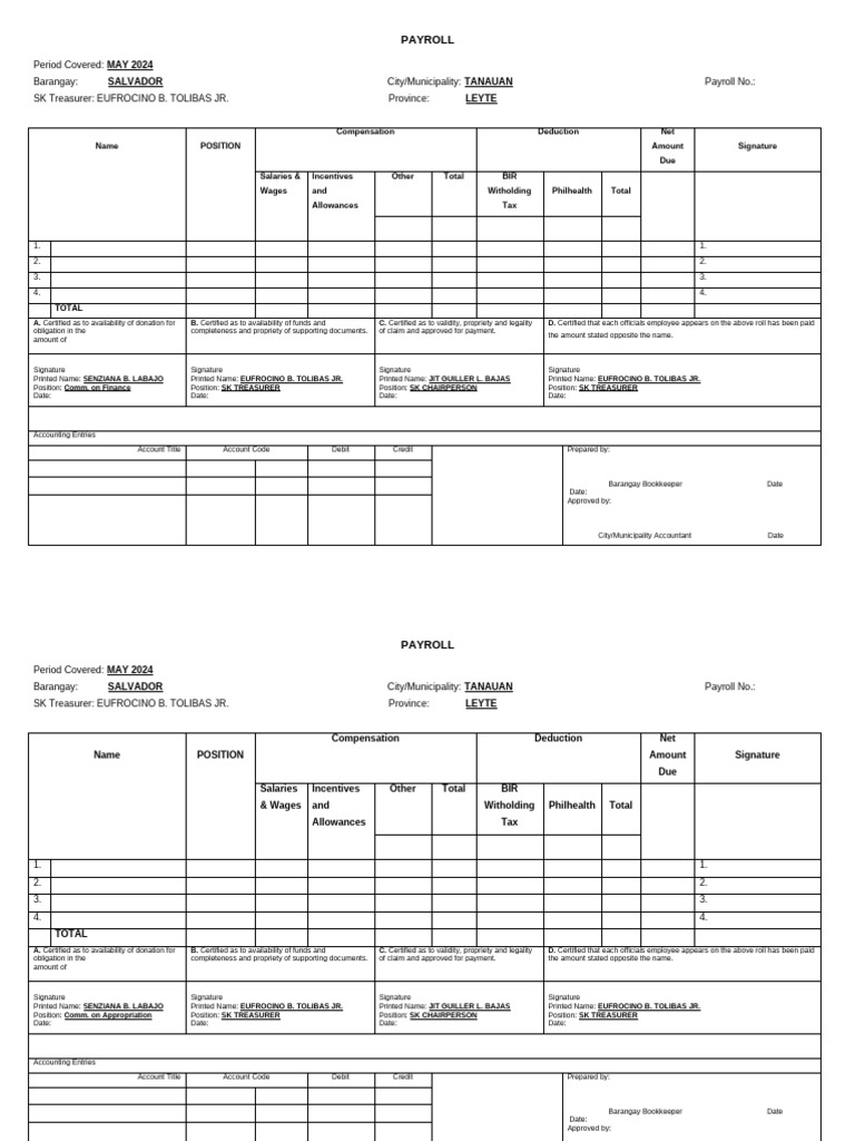 PAYROLL | PDF
