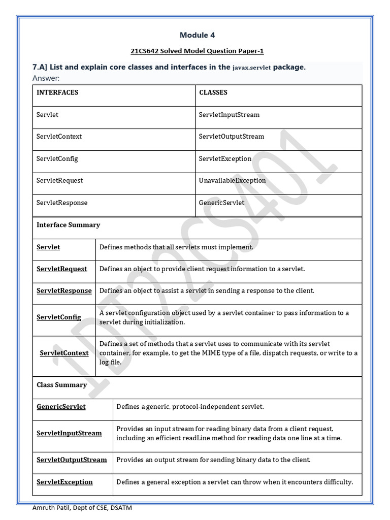 MOD4 Ajava Both Model Paper Answers | PDF