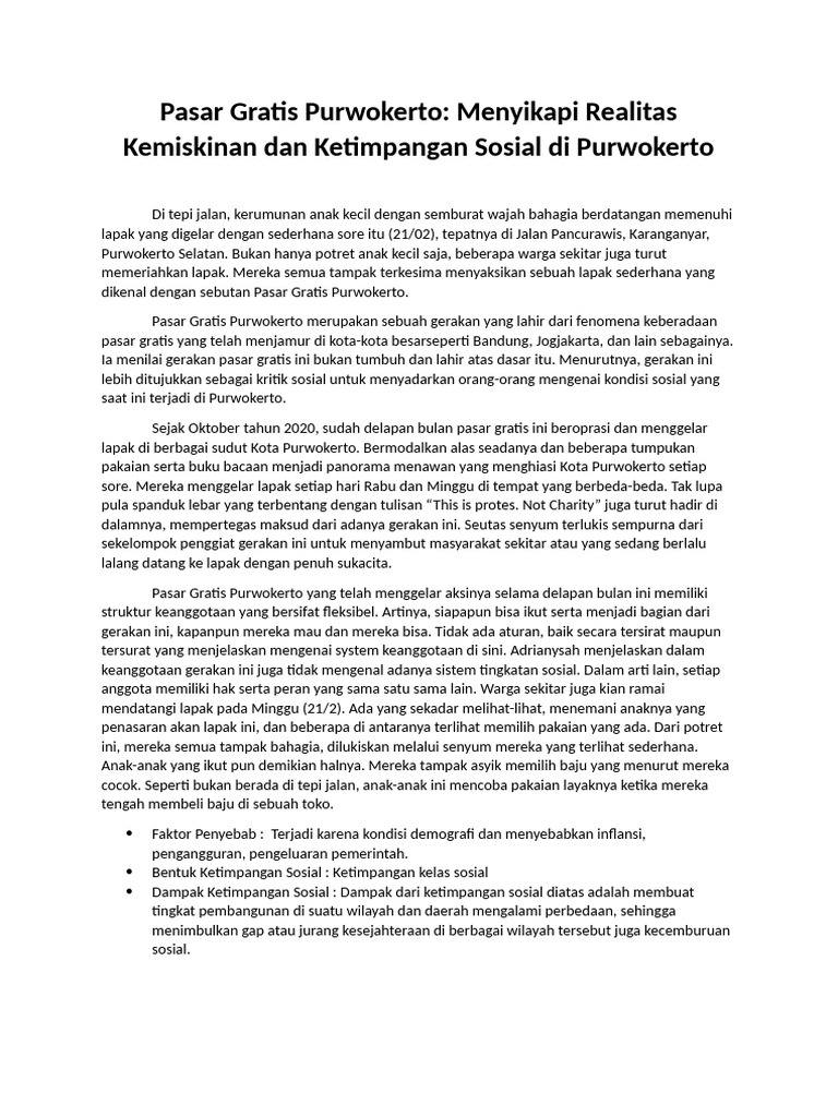 ketimpangan sosial masyarakat kota dan desa