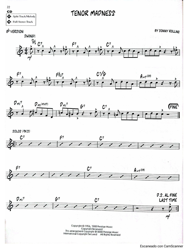 Tenor Madness Pdf