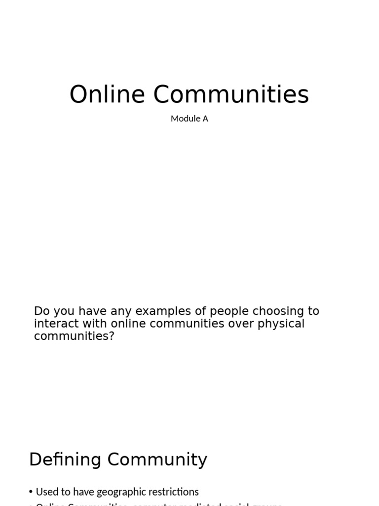 3 Online Communities | PDF