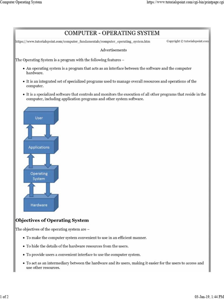 Operating System | PDF